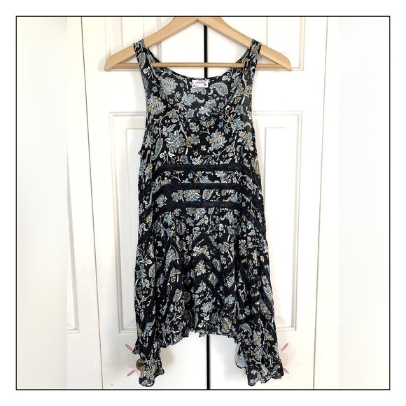Free People Lace Trapeze Floral Slip Dress Size XS - Picture 4 of 5